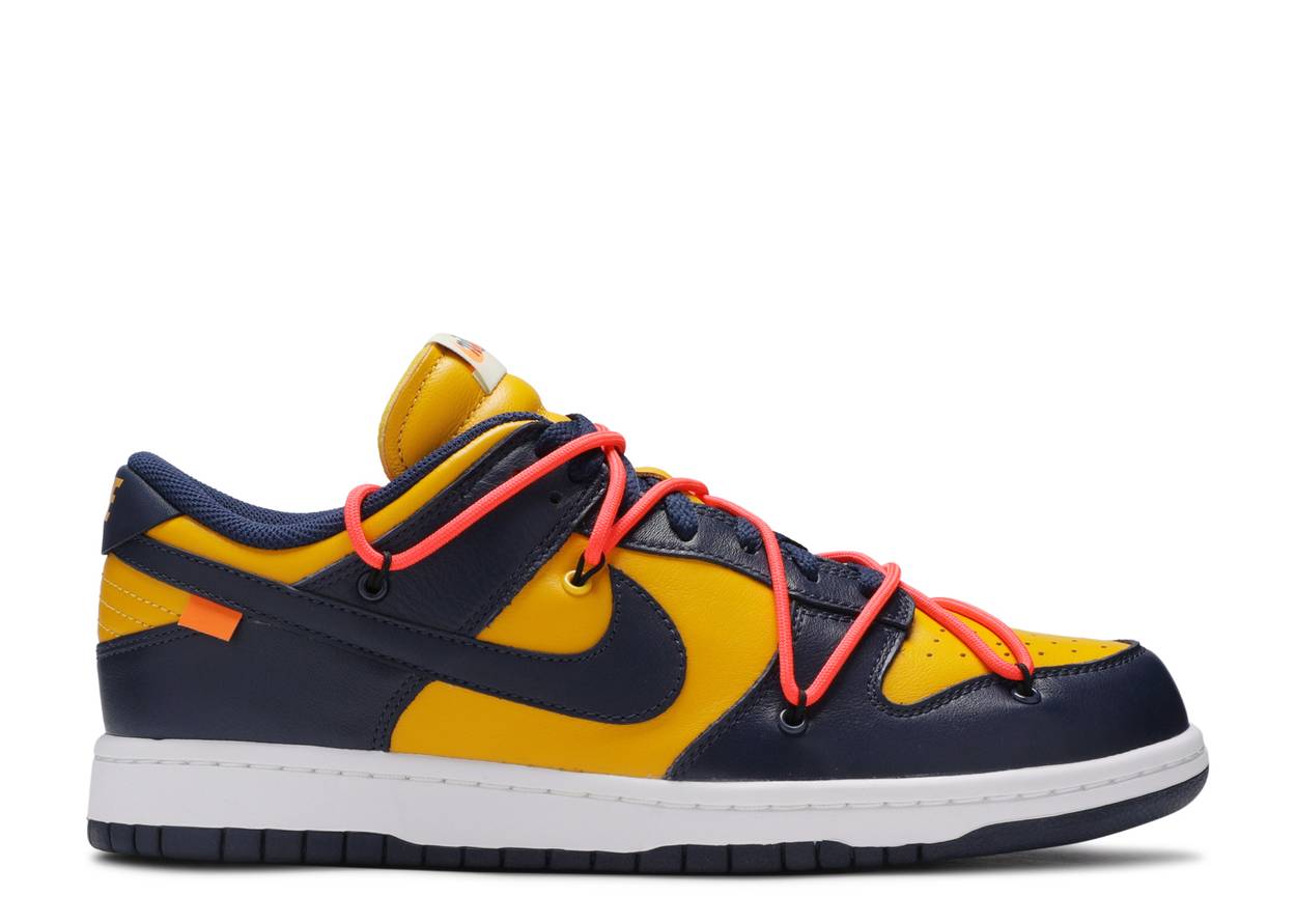 NIKE DUNK LOW OFF-WHITE UNIVERSITY GOLD MIDNIGHT NAVY - CT0856700