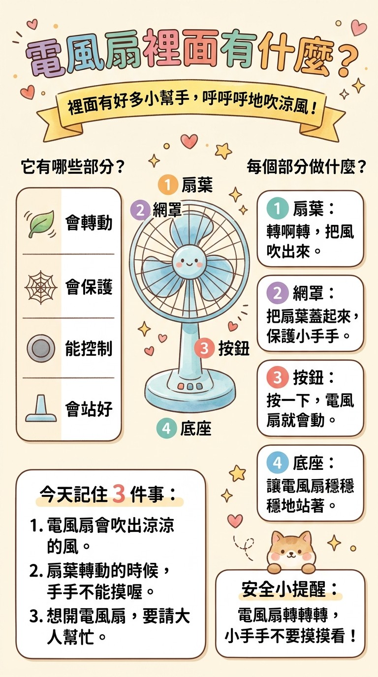 電風扇裡面有什麼？