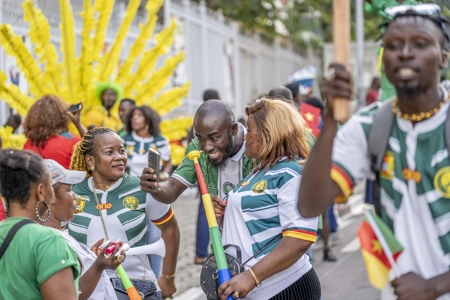 Supporters faisant la fête