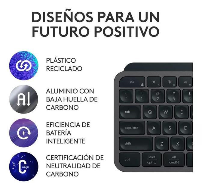 Teclado Recargable / Usuarios Avanzados Logitech Mx Keys S
