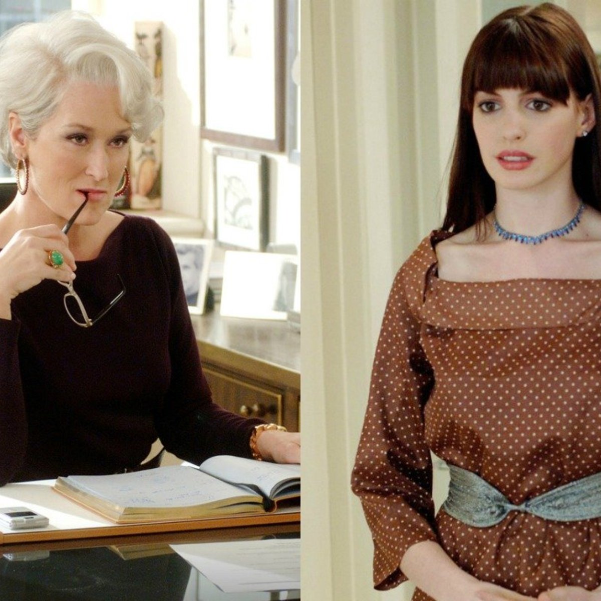 White coat worn by Andy Sachs (Anne Hathaway) as seen in The Devil Wears  Prada