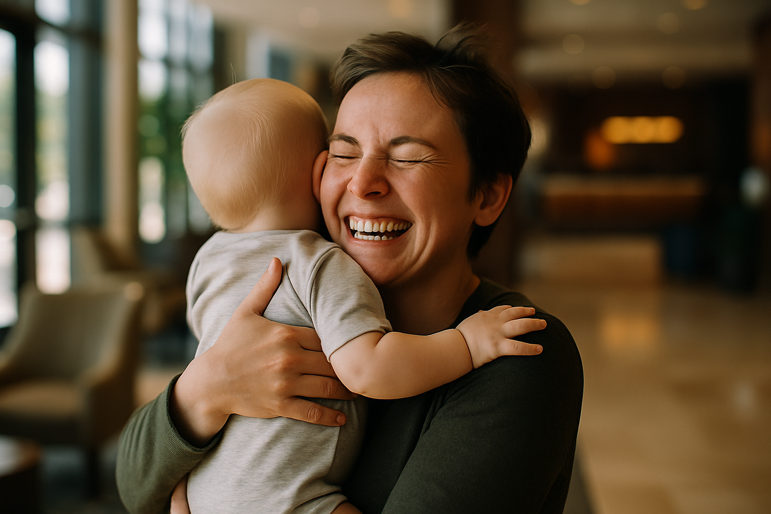 Bebis återförenad efter hotellincident