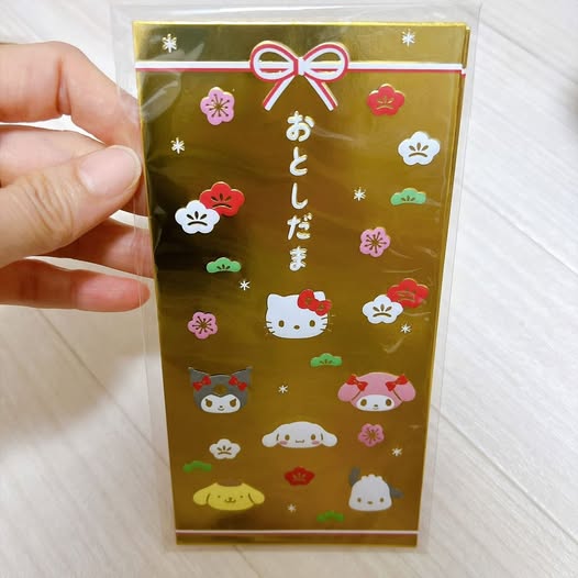 過年紅包也要可愛爆棚｜日本三麗鷗人氣角色燙金紅包袋3入