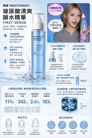 韓國 🇰🇷MEDITHERAPY 玻尿酸清爽鎖水精華 150ml🔴