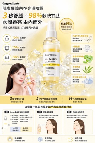 韓國 🇰🇷Ongredients 肌膚屏障內在光澤噴霧 100ml🔴