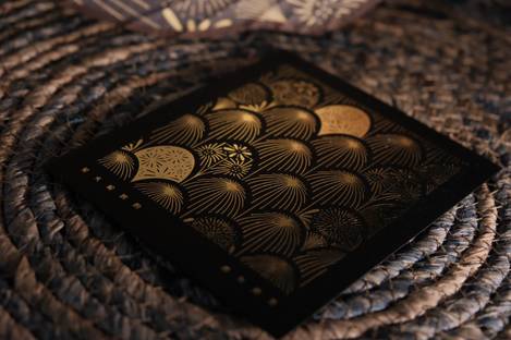 花火燙金卡片
