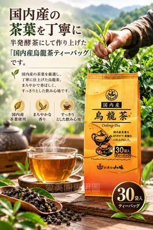  日本山城物產國產茶葉清香烏龍茶包150g 5g×30包 $220 