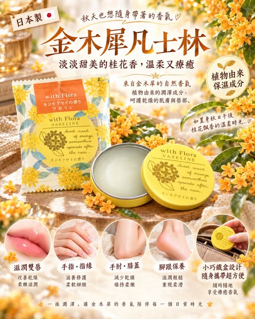  日本製CHARLEY 金木犀香氛凡士林 15g $159 