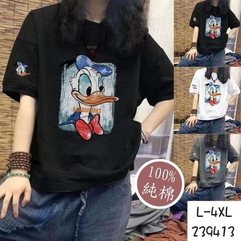 現貨J1 F-大尺碼純棉卡通上衣 239413