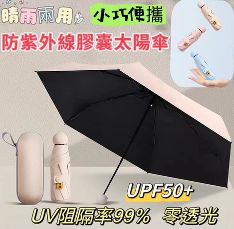 82-4319 晴雨兩用小巧便攜防紫外線膠囊太陽傘