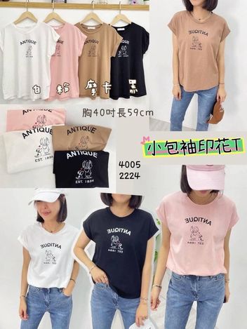 62-42327 韓標🇰🇷 小包袖印花T