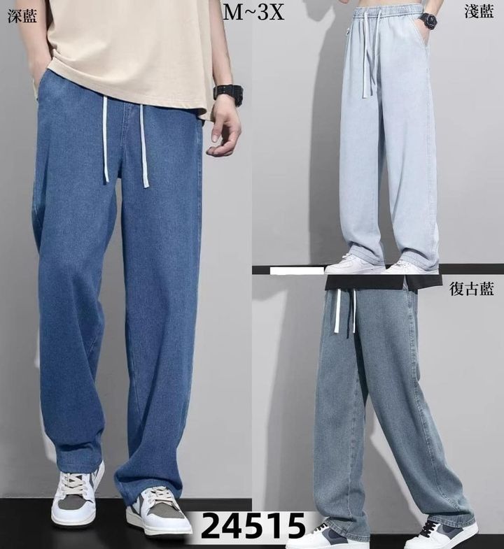 F-美式休閒寬鬆直筒牛仔褲 24515