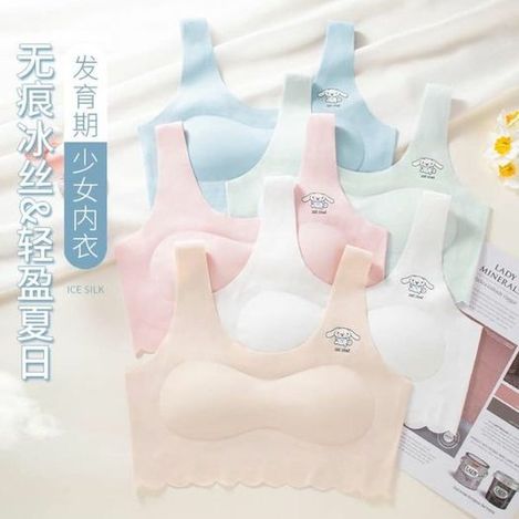 現貨 31-47045 小白狗無痕冰絲少女內衣(5件組)