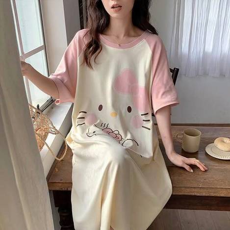 00-16662 2025新款日系居家棉質睡裙 - 4/13