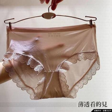 33-7505 夏日必備~無痕冰絲抗菌蕾絲邊中腰內褲(1組4條)