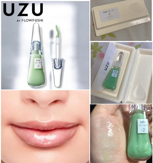 01-59071 日本UZU 38℃/99℉ 色溫唇釉——清新綠 (-2)# 條碼64590