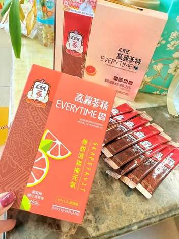 49-510226 限量福利價🍊【正官庄 高麗蔘精 EVERYTIME 柚】10ml × 12包/盒