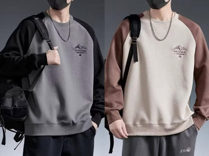 23-511233 男生撞色棉長袖衣 