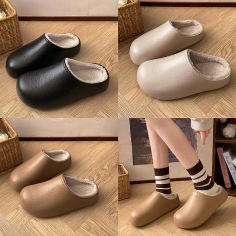 58-61225 保暖防滑厚底室內拖鞋