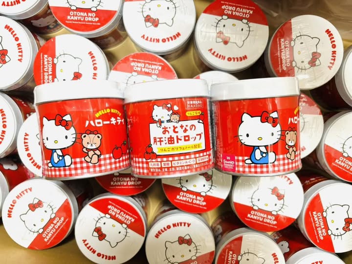 78A-日本 期間限定 Hello Kitty 大人肝油糖 90g 100 粒限定版 條碼42487