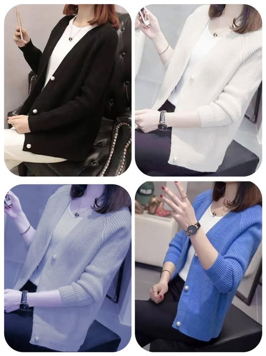 28-512299 厚磅針織開襟外套