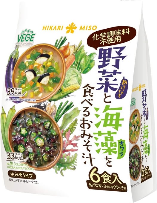 78A-61261 日本 HIKARI MISO 健康蔬菜海藻即食味噌湯 6食入/袋