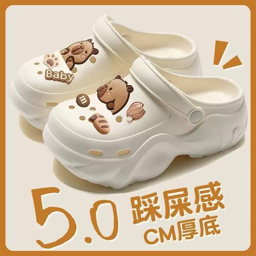 23-63014 卡皮巴拉厚底洞洞鞋