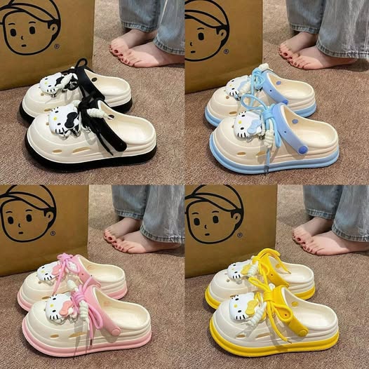 23-63051 kitty綁帶洞洞鞋