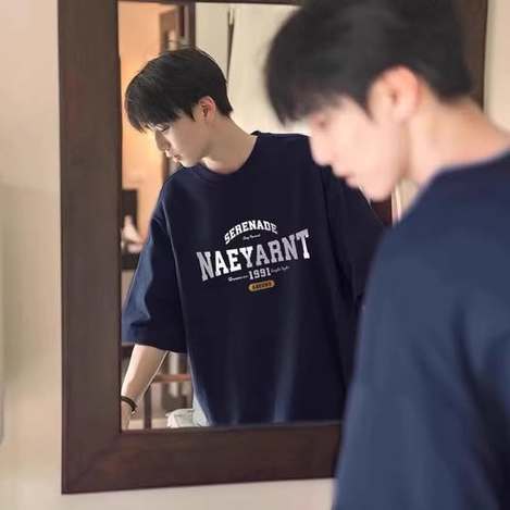 23-63153 男生港風全棉短T
