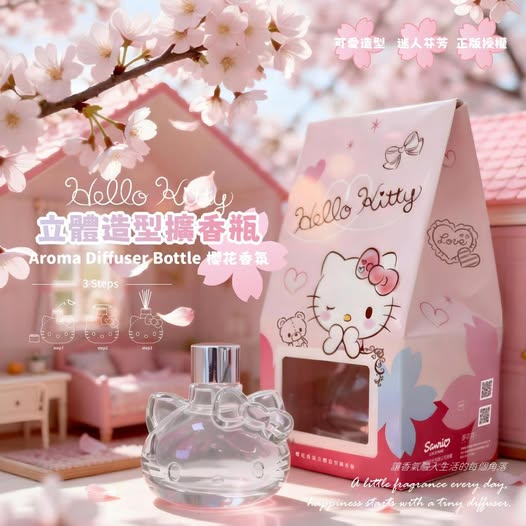 40-63237 正版授權！Hello Kitty 櫻花香氛立體造型擴香100ml