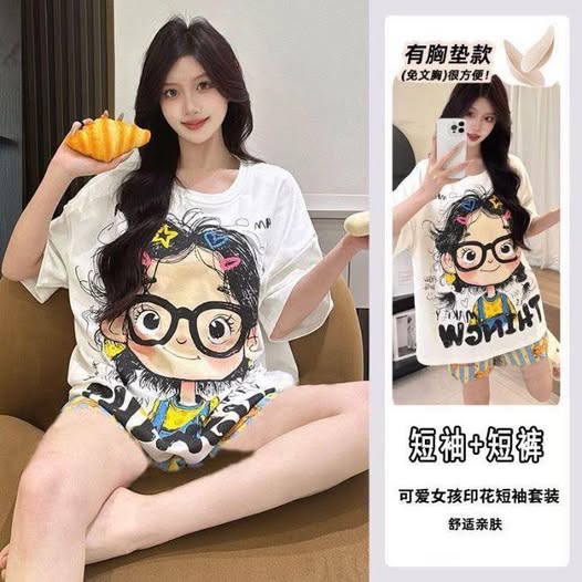 28-63418 圓領雲朵棉罩杯居家服特惠
