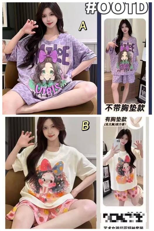 28-65038 蝴蝶結女孩￼雲朵棉套裝
