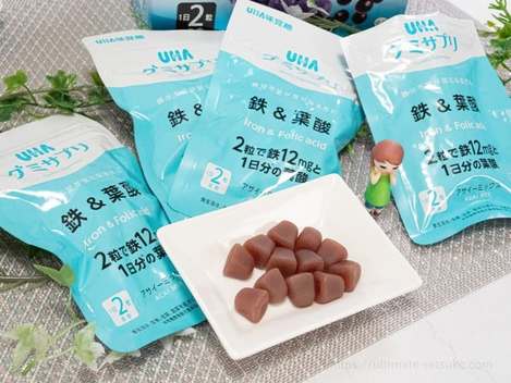 49-75143 日本 好市多 UHA 營養莓果軟糖 鐵＆葉酸 1袋 20粒 (10天份) / 袋