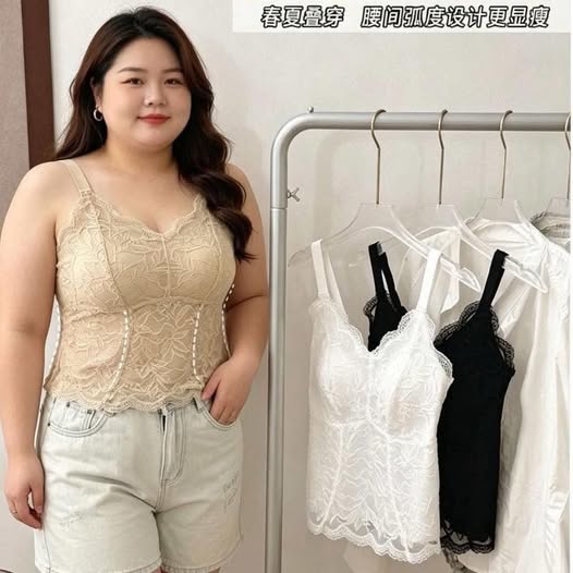 03-739 大碼吊帶蕾絲美背背心 1026#