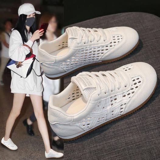 Y8 03-760 透氣網面鏤空編織休閒鞋