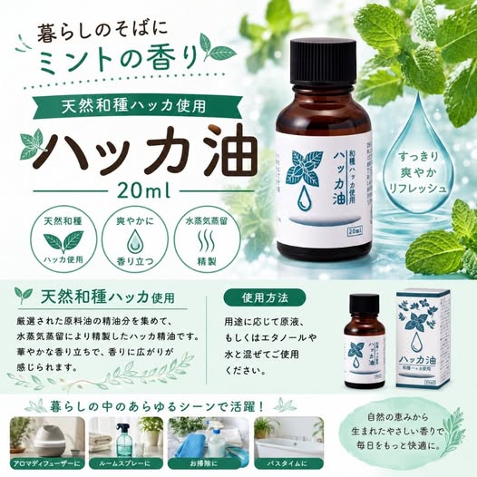R1 78A-12827 日本 日本製✨ 萬用薄荷精油20ml 
