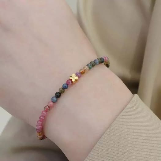 01-13086 彩碧璽四葉草幸運手鍊