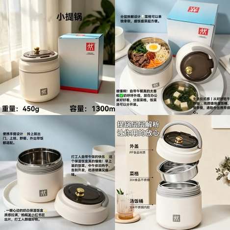65-68371 簡約便攜小提鍋1300ml - 9/01