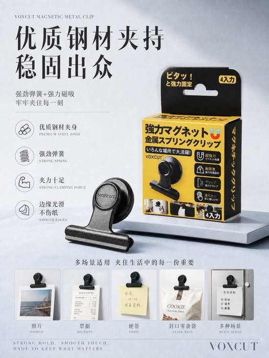 65-69089 VOXCUT 磁吸金屬夾(一盒4個，一組2盒) - 9/11