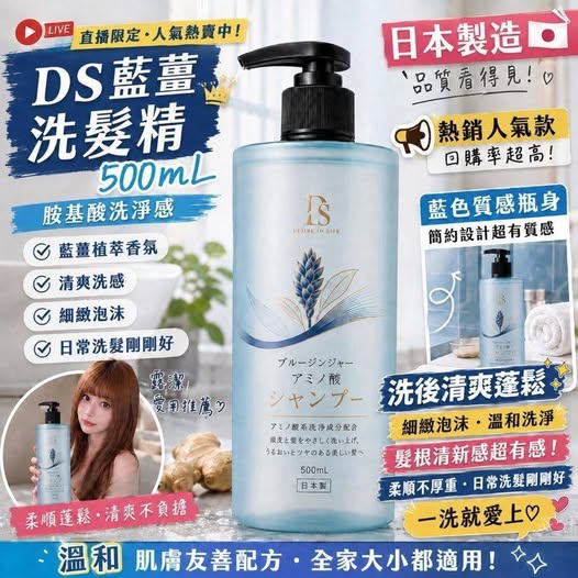 35-69173 DS藍薑胺基酸洗髮精(瓶) 