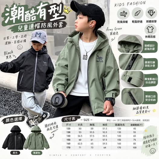 04-69283 男童秋季衝鋒衣外套 - 9/19