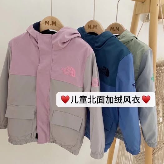 65-336 兒童刺繡款加絨衝鋒外套