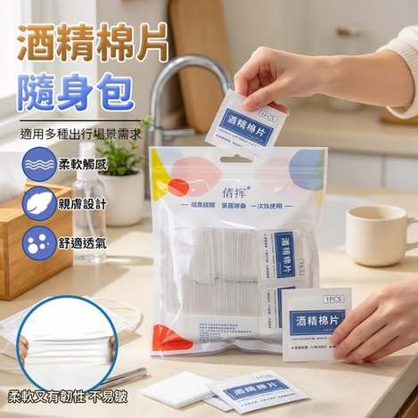 00-610092 酒精棉片隨身包(100片/包) - 10/13