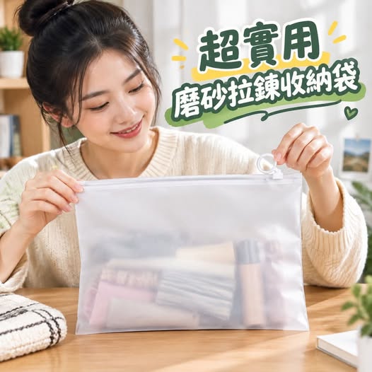 31-610091 超實用磨砂拉鍊收納袋 (一綑50個) - 10/16