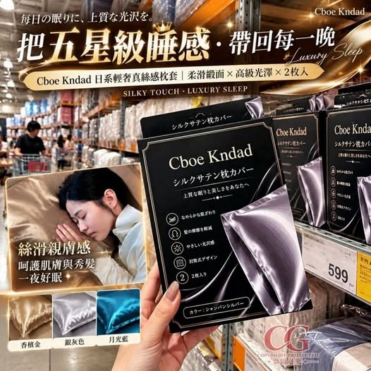 40-610099 Cboe Kndad 日系輕奢真絲感枕套(2入/盒) - 10/22