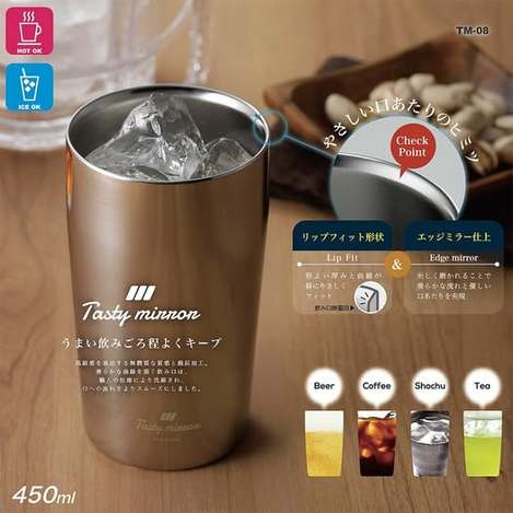 78A-610283 日本 日本職人 鏡面工藝 真空雙層不鏽鋼保溫杯 1個 450ml - 10/21
