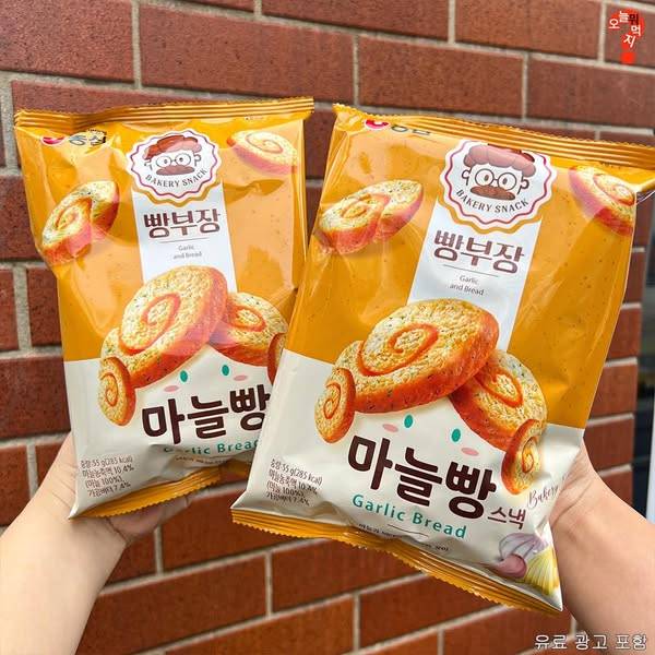 韓國農心 低卡大蒜麵包餅乾1204