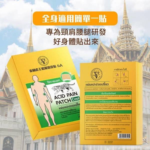 泰國虎王 追風透骨貼x2盒S0114