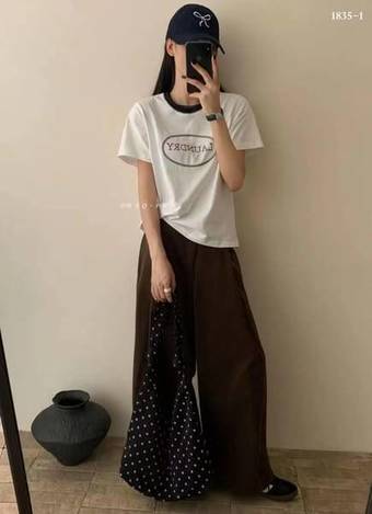 W*220 領邊配色線圈英字T