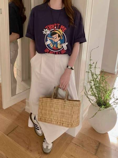 425 EGG家 小木偶男女共款棉質T